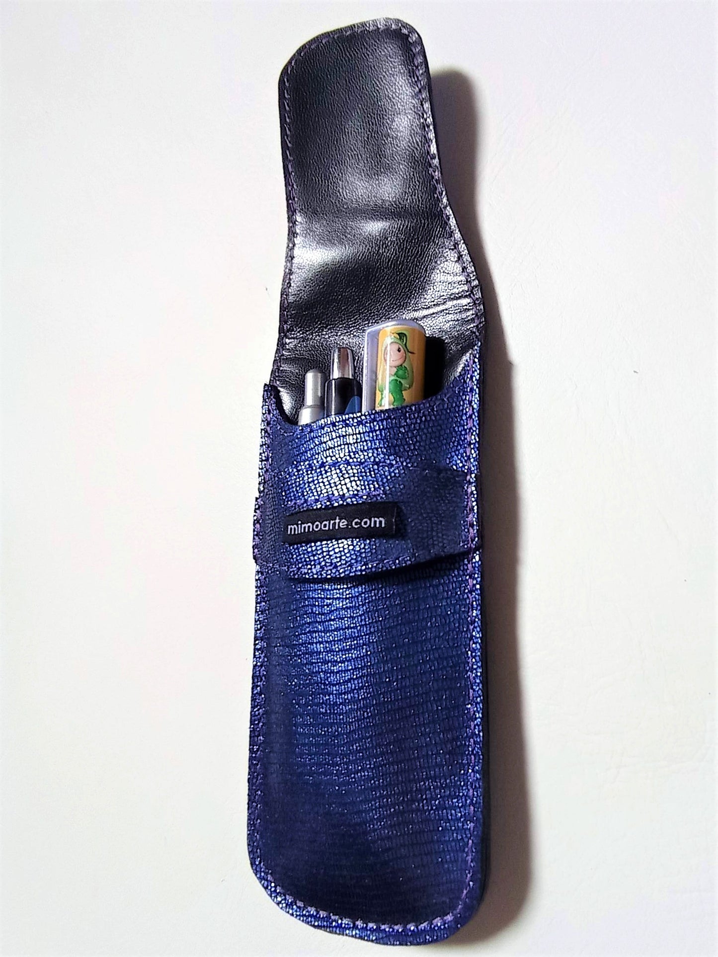Leather pencil holder
