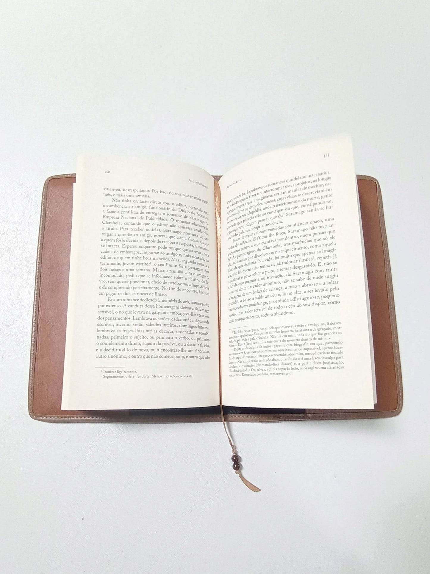 Capa de proteção de livros em pele