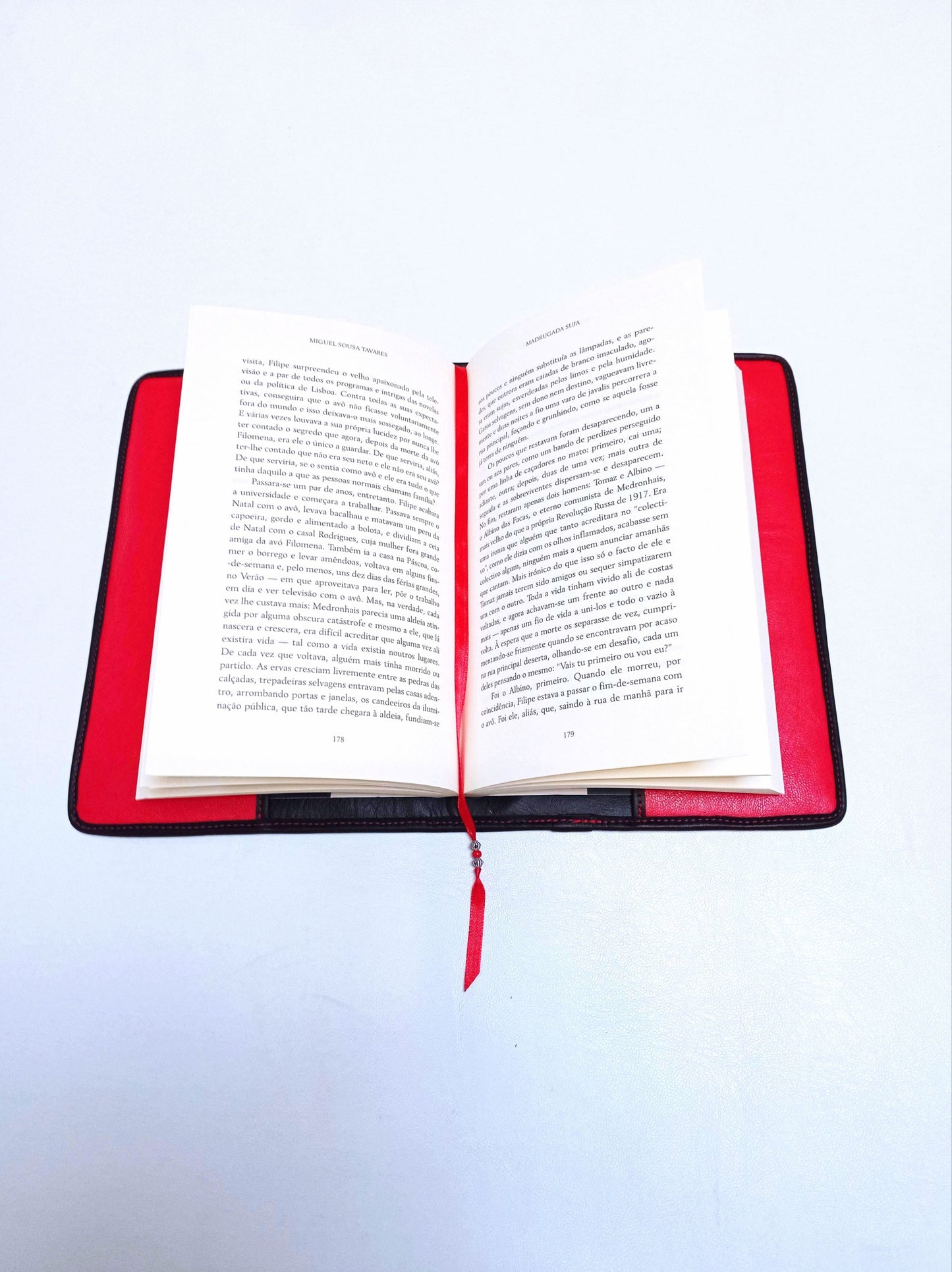 Capa de proteção de livros em pele