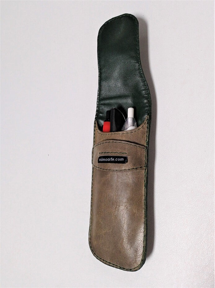 Leather pencil holder