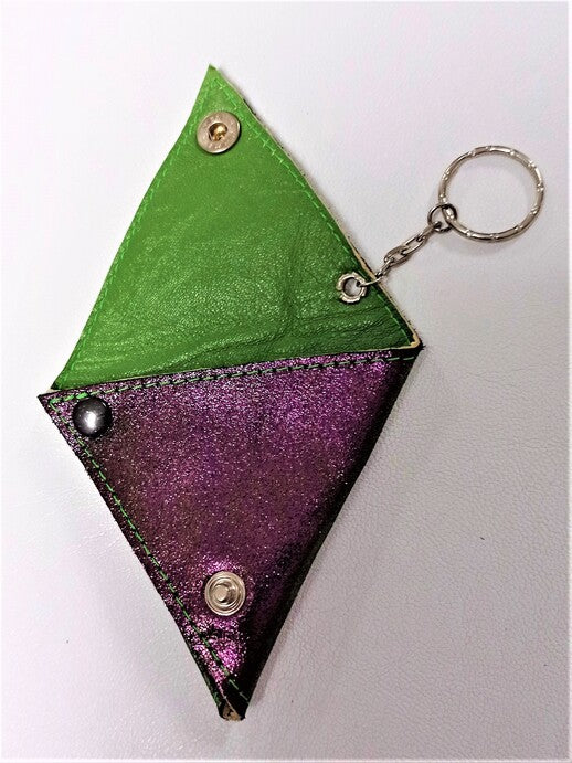 Porta-moedas Triângulo Pele